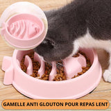 Gamelle anti glouton chat | Fishy™ chat doux