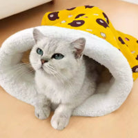 Lit chat, Sac de couchage pour chat - Jaune| Jaunette™ chatdoux